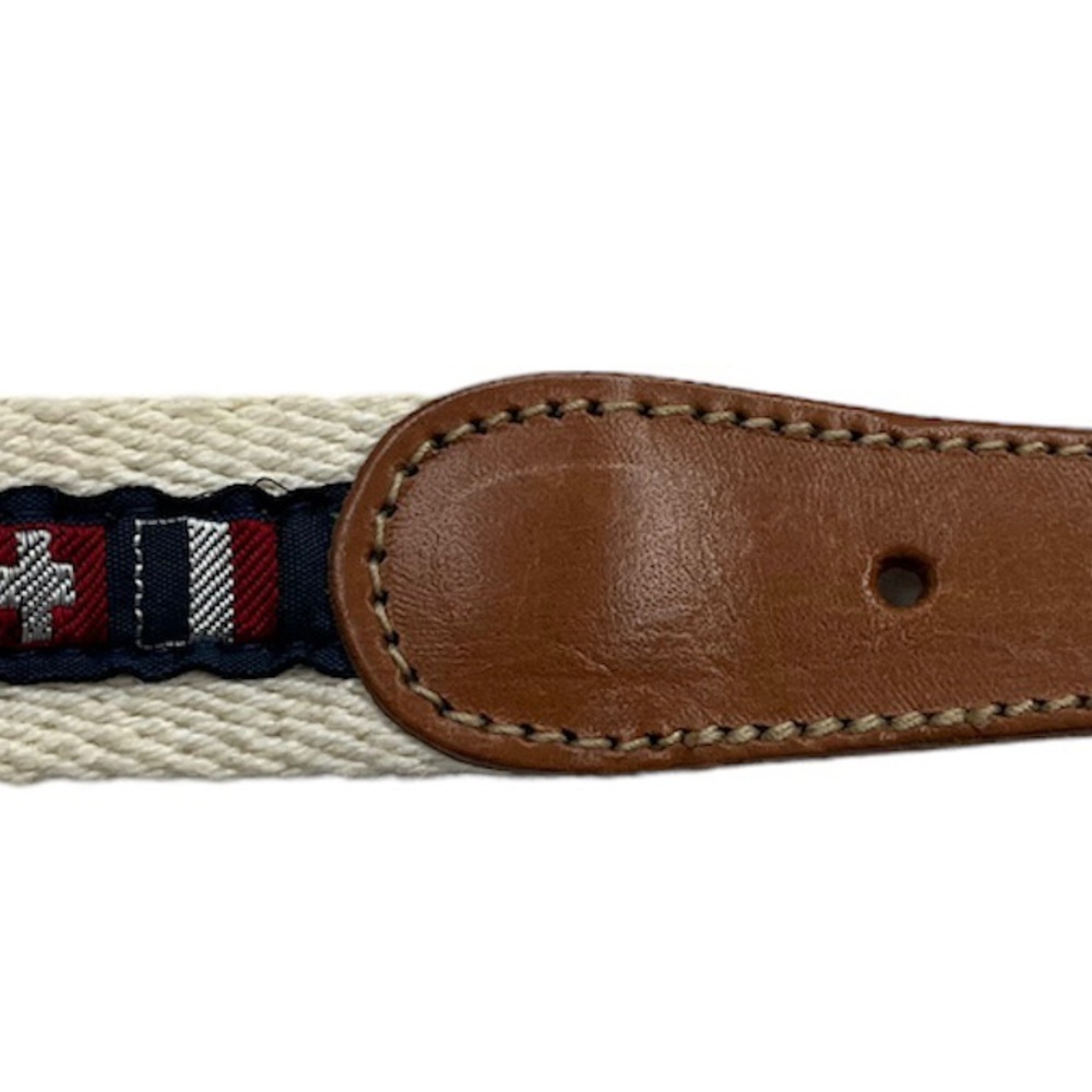 United Colors Of Benetton Flag Belt Italy Benetton 100% Cotton S Vtg 1980s - Picture 3 of 10